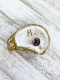 Inspirational Word Oyster Shell Ring Dish