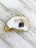 Inspirational Word Oyster Shell Ring Dish