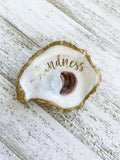 Inspirational Word Oyster Shell Ring Dish