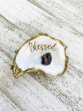 Inspirational Word Oyster Shell Ring Dish