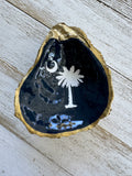 Palmetto Tree & Crescent Moon Oyster Shell Ring Dish