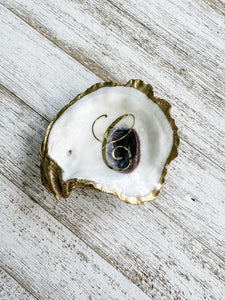 Monogrammed Oyster Shell Ring Dish