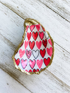 Bold Hearts Oyster Shell Ring Dish