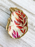 Autumn Leaves Oyster Shell Ring Dish