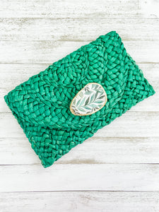 Botanical Oyster Shell Clutch