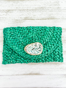 Botanical Oyster Shell Clutch