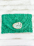 Botanical Oyster Shell Clutch
