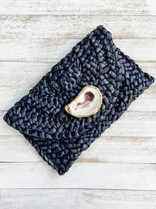 Black Oyster Shell Clutch