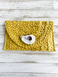 Multi-Colored Oyster Shell Clutch