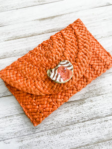 Tiger Oyster Shell Clutch