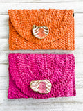 Tiger Oyster Shell Clutch