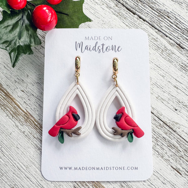 Cardinal Earrings