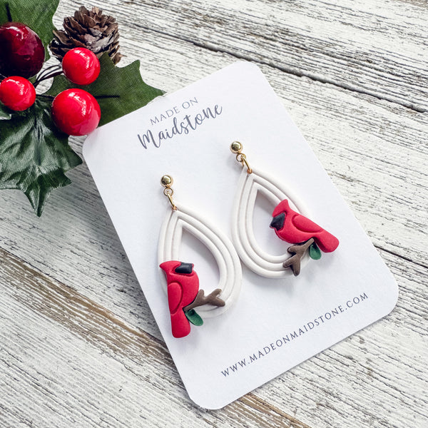 Cardinal Earrings