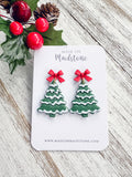 Snowy Christmas Tree Earrings