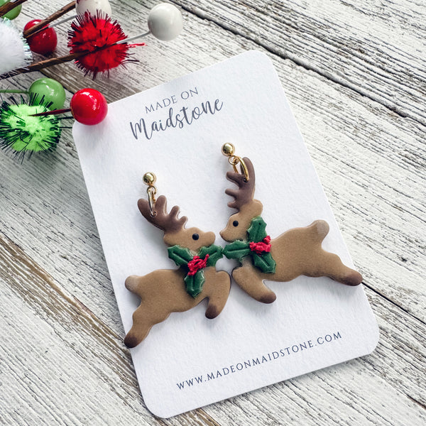 Flying Reindeer Earrings