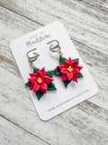 Poinsettia Earrings