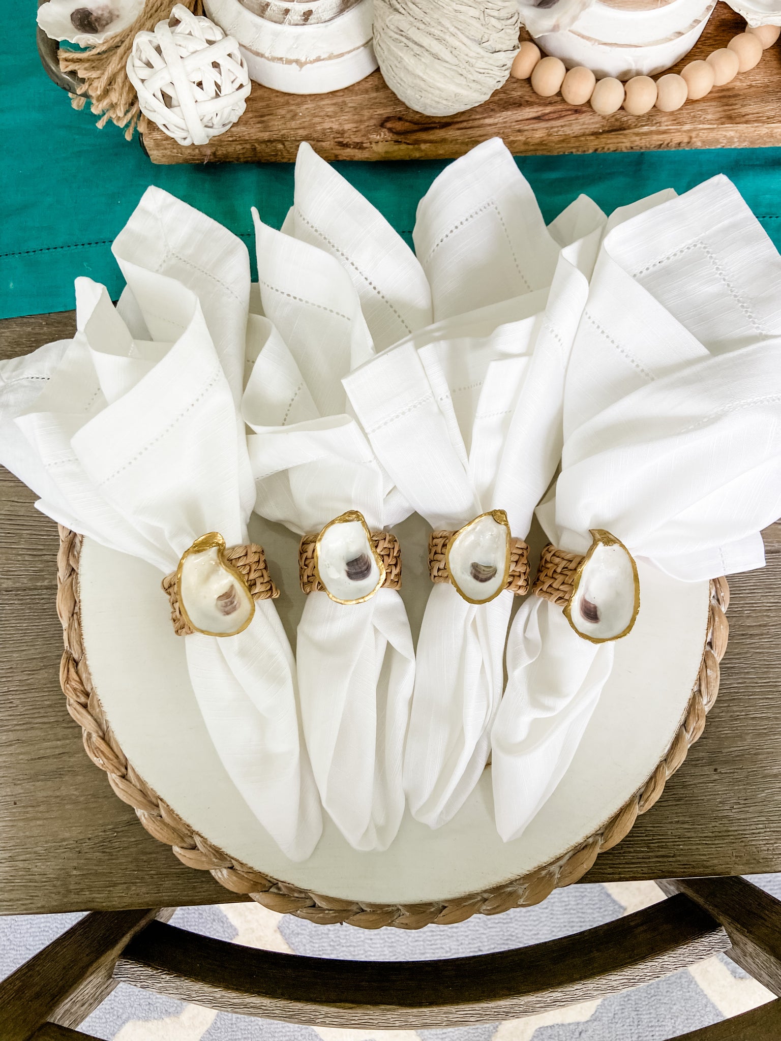 Oyster Shell Napkin Rings