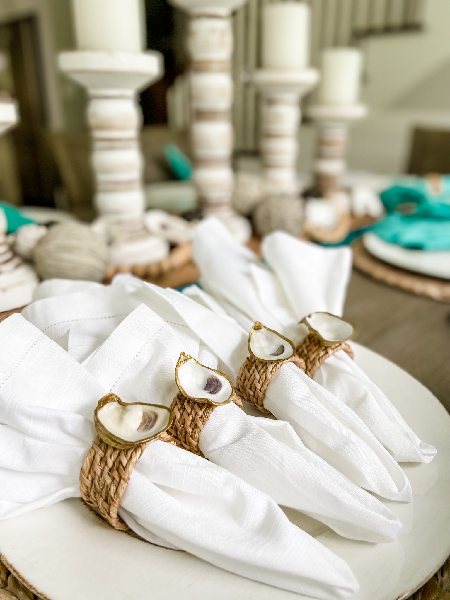 Oyster Shell Napkin Rings