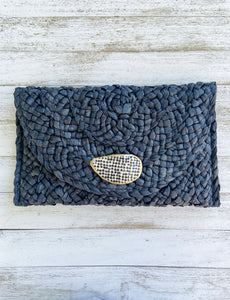Polka Dot Oyster Shell Clutch