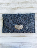 Polka Dot Oyster Shell Clutch