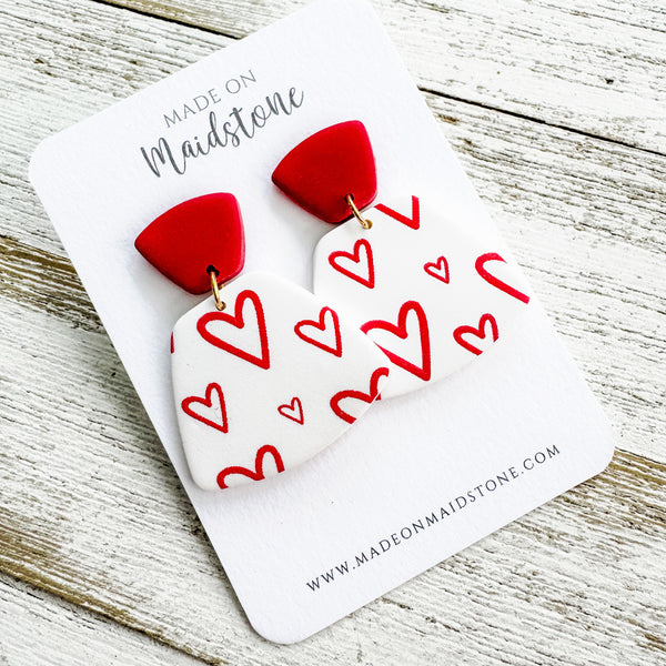 Heart Print Earrings