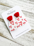 Heart Print Earrings