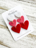 Tiered Heart Earrings