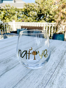 South Carolina Native Stemless Wine Glass Set of 4