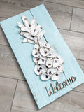 Oyster Pineapple Welcome Sign