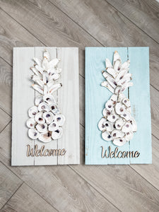 Oyster Pineapple Welcome Sign