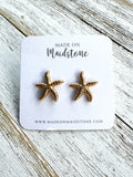 Gold Starfish Studs