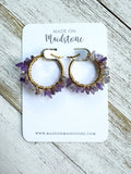 Tumbled Gemstone Hoops