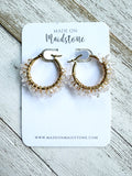 Tumbled Gemstone Hoops