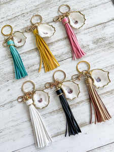 Oyster Shell Keychain