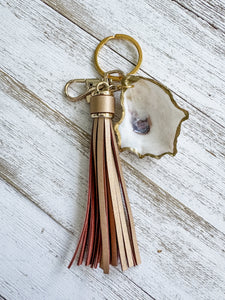 Oyster Shell Keychain