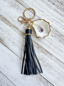 Oyster Shell Keychain