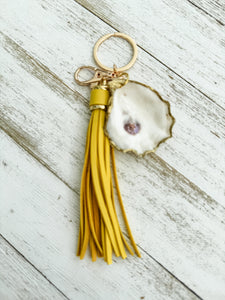 Oyster Shell Keychain