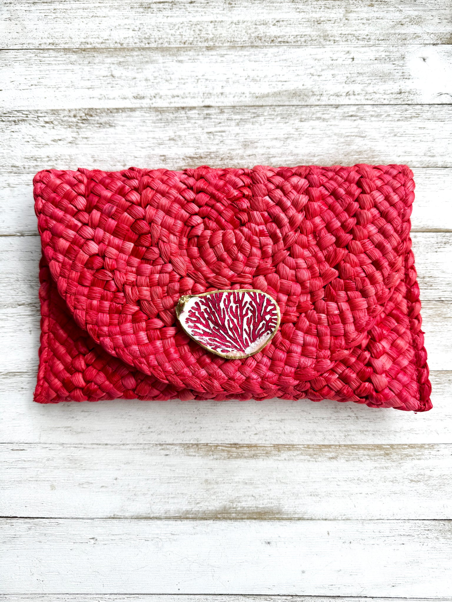 Sea Fan Oyster Shell Clutch