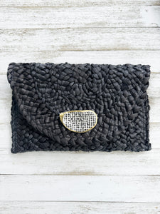Polka Dot Oyster Shell Clutch
