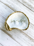 Seas the Day Oyster Shell Ring Dish