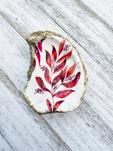 Autumn Leaves Oyster Shell Ring Dish