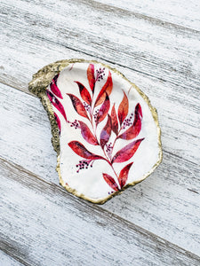 Autumn Leaves Oyster Shell Ring Dish