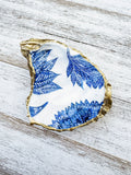 Blue Willow Oyster Shell Ring Dish