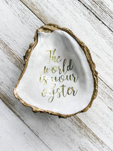The World is Your Oyster Ring Dish