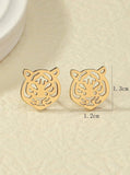 Gold Tiger Head Studs