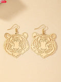 Gold Tiger Earrings