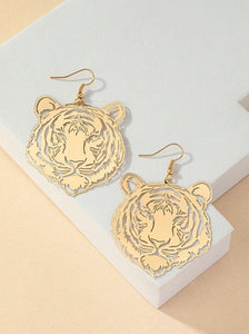 Gold Tiger Earrings