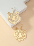 Gold Tiger Earrings