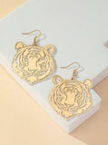 Gold Tiger Earrings