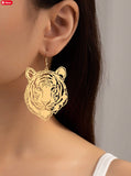 Gold Tiger Earrings